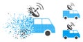 Destructed Pixel Halftone Radio Control Car Icon Royalty Free Stock Photo