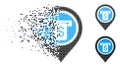 Destructed Pixelated Halftone ATM Terminal Pointer Icon Royalty Free Stock Photo