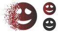 Destructed Pixelated Halftone Embarrased Smiley Icon Royalty Free Stock Photo