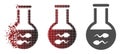 Destructed Pixelated Halftone Sperm Flask Icon Royalty Free Stock Photo