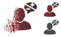 Destructed Pixelated Halftone User Arguments Icon