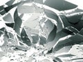 Destructed or Shattered glass pieces on white shallow DOF Royalty Free Stock Photo