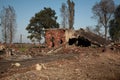 Destruction of the gas chambers and crematoria, Auschwitz Royalty Free Stock Photo