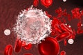 Destruction of leukaemia cell Royalty Free Stock Photo