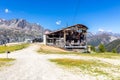 Destruction Longan hut cable car station ,Chamonix, France Alps Royalty Free Stock Photo