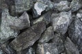 Destruction otsypnoy large gray stones Royalty Free Stock Photo