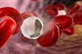 Destruction of red blood cells Royalty Free Stock Photo