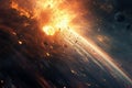 Destructive Asteroid earth collision. Generate Ai