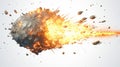 Destructive Power: Spectacular Fireball Explosion with Fiery Flames, Generative AI