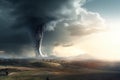 Destructive torando vortex. Generate Ai Royalty Free Stock Photo