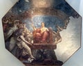 Detached fresco of the Apotheosis of Napoleon on the ceiling of the Museum of Villa Carlotta in Tremezzo.