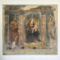 Detached fresco with Madonna and Child and Saints in the Museum of the Villa Melzi in Bellagio on Lake Como.