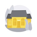 Detached house abstract concept vector illustration.