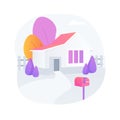 Detached house abstract concept vector illustration.