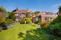 Detached house and garden Royalty Free Stock Photo