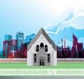 Inner city parish church building Royalty Free Stock Photo