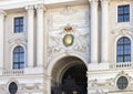 Detail above the entrance to Saint Michael`s Wing, Hofburg Palace, Vienna, Austria Royalty Free Stock Photo