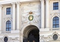 Detail above the entrance to Saint Michael`s Wing, Hofburg Palace, Vienna, Austria