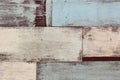 Detail of abstract art color wood wall Royalty Free Stock Photo