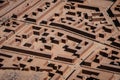 Detail of an abstract city model at Berlin Wall Memorial