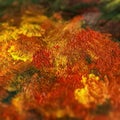 Detail from acrylic paintings in earthy tones and fall colors