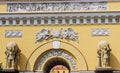 Detail of the Admiralty Building in St. Petersburg, Russia. Admiralty is the current headquarters of the Russian Navy in Saint