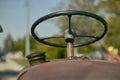 Agricultural tractor steering wheel