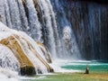 Detail of Agua Azul waterfalls in the lush rainforest of Chiapas, Mexico Royalty Free Stock Photo