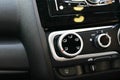 Detail with the air conditioning button inside a car.Control panel car air conditioner dashboard / console Technology in a modern