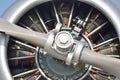 Detail of aircraft propellor Engine Royalty Free Stock Photo