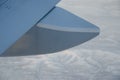 Detail of an aircraft wing. Royalty Free Stock Photo