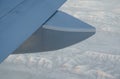 Detail of an aircraft wing. Royalty Free Stock Photo