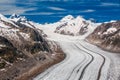 Detail of the Aletsch glacier, Jungraujoch behind