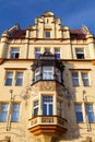 Detail of amazing facade of traditional building in Prague Royalty Free Stock Photo