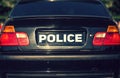 Detail of american police car