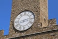 Detail of Ancient Clock Tower of Old Palace in Florence Italy Royalty Free Stock Photo