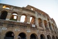 Detail of Ancient Colosseum Rome, Italy in the morning Royalty Free Stock Photo