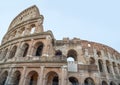 Detail of Ancient Colosseum Rome, Italy in the morning Royalty Free Stock Photo