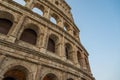 Detail of Ancient Colosseum Rome, Italy in the morning Royalty Free Stock Photo