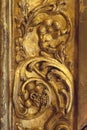 Detail of an ancient gilded frame