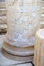 Detail of Ancient Greek Marble Column, Acropolis, Athens, Greece Royalty Free Stock Photo