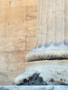 Detail of Ancient Greek Marble Column, Acropolis, Athens, Greece Royalty Free Stock Photo