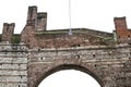 Historical buildings in the old town of Verona. Fortifications, rampart. Royalty Free Stock Photo