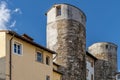 Detail of the ancient Porta San Gervasio, a gate in the old walls of Lucca, Italy