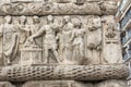 Detail of Ancient Roman Arch of Galerius in the center of city of Thessaloniki, Greece Royalty Free Stock Photo