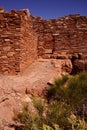 Detail, ancient stone walls, Lomaki Pueblo