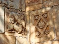 Detail of Byzantine Stonework, Little Metropolis Church, Athens, Greece Royalty Free Stock Photo