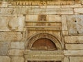 Detail of Byzantine Stonework, Little Metropolis Church, Athens, Greece Royalty Free Stock Photo