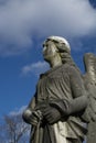 Angel monument detail in West Virginia cemetery