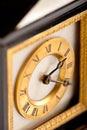 Detail of antique gold and black clock Royalty Free Stock Photo